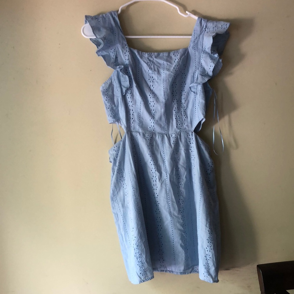 BLUE CUT OUT DRESS